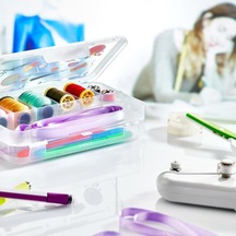 Çift Taraflı Bölmeli Hobi  Dikiş Kutusu Ardunio Malzeme Kutusu