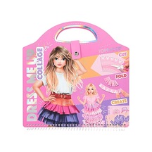 Zestaw Dress Me Up Collage Book Top Model, W Kształcie Torebki, Z Naklejkami İ Kolorowymi Papierami.