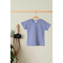 Twoo Kids Yakası Çıtçıtlı Unisex Çocuk Tişört - Lila