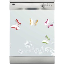 Bulaşık Makinesi Sticker Kaplama Beyaz Eşya Kaplama 3d Kelebek