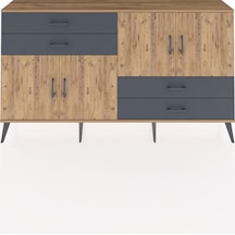 Arges Konsol 3 Raflı 4 Çekmeceli 4 Kapaklı 176x30x99 Çam-çam/antr Çam-çam/antrasit