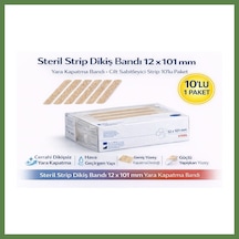 Bezos Steril Strip Dikiş Bandı 12 X 100 Mm Yara Kapatma Bandı Cilt Sabitleyici Strip 6'lı 1 Paket Hb006