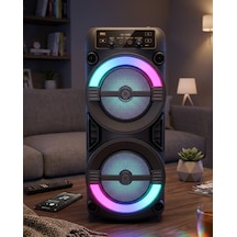 Rgb Işıklı Taşınabilir Bluetooth Hoparlör Güçlü Stereo Ses - Lisinya