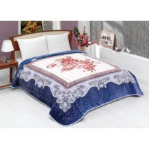 Solana Lüks Vizon Battal Boy Battaniye 990 Mavi 220X240