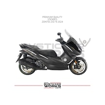 Zontes 250 Te Sticker Kaplama Set Full Kit Parçalı Etiket Sticker Modeli Beyaz