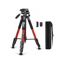 Q111 10kg Kapasiteli Çantalı Profesyonel Kırmızı Tripod Canon Nikon Sony Fujifilm Olympus