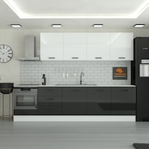 300 Cm Mutfak Dolabı Mdf Kapak Tezgah Dahil Yrkn300 99 Siyah 300 Cm Mutfak Dolabı Mdf Kapak Tezgah Dahil Yrkn300 99 Siyah