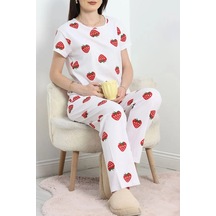 Seka Store Seka Alt Üst Aynı Pijama Takımı Beyazçilek - 50079.1857. Çok Renkli