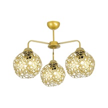 Üçlü Selçuklu Model Modern Gold Plafonyer Avize