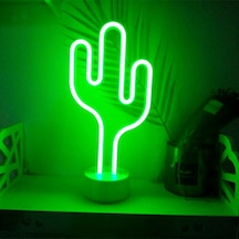 Buffer Kaktüs Dekoratif Neon Led Masa Ve Duvar Lambası Gece Lambası Çok Renkli