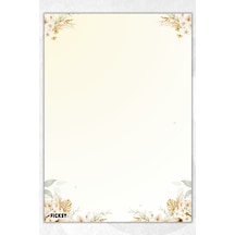 A5 Çiçek Bloknot Çizgisiz Defter - 50 Yaprak - Memopad - Notepad - Not Defteri - Not Kağıdı - 1291 Çok Renkli