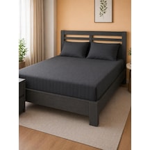 Bella Çift Kişilik 180x200 Cm Lastikli Çarşaf Takımı Antrasit