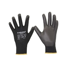 Hegi Pu Kaplı Polyester Eldiven Gri