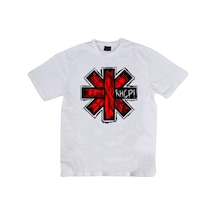Stoned&Fame Unisex Beyaz Red Hot Chili Peppers Baskılı T-shirt Beyaz