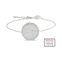 Kuyumcudukkanı Zirkontaşlı"ikizler Burcu"bileklik-50283-gemini-w Beyaz
