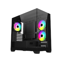Fsp S340 3x Argb Fanlı-fsp 650w 80plus Bronze Temperli Camlı Usb 3.0 Atx Gaming Kasa