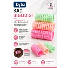 Isısız Saç Bigudisi 3 Lü Set Doğal Bukle Ve Dalga Şekillendirici, Pratik Saç Sarma Bigudisi Çok Renkli