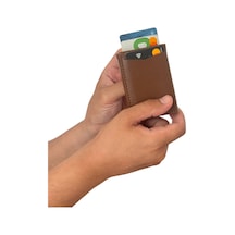 Premium Serisi Lüks Deri Özel Tasarım Mekanizmalı Dikey Erkek Cüzdanı Çok Renkli