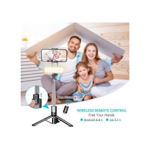 Çıkarılabilir Dolgu Işıklı Sabit Selfie Çubuğu Tripod, İphone, , , Ve Diğer Akıllı Telefonlar İçin Kablosuz Uzaktan Kumandalı 360 Dönebilen Genişletilebilir Cep Telefonu Tripodu