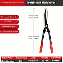 Dream011 1 Adet Yüksek Kaliteli Bahçe Makası Uzun Saplı Çim Budama Makası Mangan Çelik