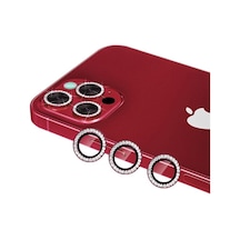 Iphone 12 Pro Max Uyumlu Parlak Taşlı Kamera Lens Koruyucu