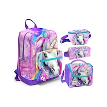 Coral High İlkokul/ortaokul Çanta Seti Ve Bel Çantası- Unicorn - Kız Çocuk
