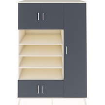 Kronos Dolap 11 Raflı 5 Kapaklı 132x59x195 Aytaşı-antrasit/ay... Aytaşı