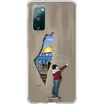 Samsung Galaxy S20 Fe Uyumlu Mescid-i Aksa Duvar Baskılı Silikon Kılıf Renkli