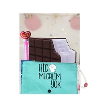Love Döner Başlıklı Jel Tükenmez Kalem Hiç Mecalim Yok Ve Kokulu Çikolata Defter