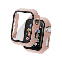 Apple Watch Uyumlu 360 Derece Koruma Watch Seri 1 2 3 4 5 6 7 8 Se Ultra 38mm 40mm 42mm 44mm Kasa Ve Ekran Koruyucu 38mm Pembe Çok Renkli