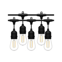 Ayt Ledx Kb00001 5 Li E27 Duy Sıralı 5 Metre Lamba Kablosu 5 Adet Duy İçerir Açık Hava Düğün Eğlence Alanı Aydınlatma