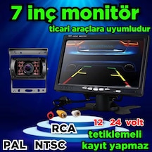 1 Adet Metal Kasa Kamera Ve 7 İnç Ekran Kayıt Yapmaz 12 24 Volt