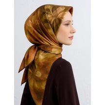 Vissona Tivil İpek Eşarp 50119 - 0037 - 0012 Sarı Soyut Desen Sarı
