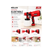 Pro Müller Professional 2000 W Duvar Panel,beton Ahşap Vb Elektrikli Sprey Boya Püskürtme Tabancası