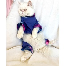 Kemique Monogram Purp Polar Kedi Tulum Pijama