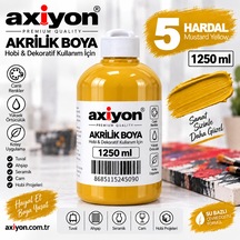 Axiyon Art Akrilik Boya 1250 Ml Hardal Su Bazlı Hobi Ve Dekoratif Boya Genel