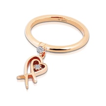 Kuyumcudukkani Çift Kalp Sallantılı Yüzük-10227-r-w Rose Gold