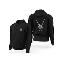 Pink Floyd Nick Mason Siyah Fermuarlı Limited Edition Kapşonlu Sweatshirt Siyah