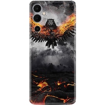 Tecno Pova 4 Kılıf Silikon Desen Özel Seri Ateş Kartalı 1766