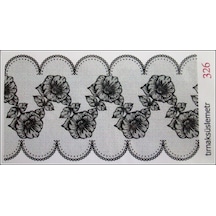 Dantelli Gül Tırnak Sticker Tırnak Dövme Nail ART  326