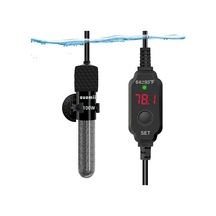 Mini Dalgıç Akvaryum Isıtıcı, 25/50/100/150/200/300 Watt, Ayarlanabilir Akvaryum Isıtıcı, Entegre Termometre, Harici Sıcaklık Kontrolörü, Akıllı Hafıza, 1-60 Galon İçin Kullanılır 100 Watt