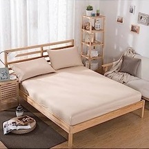 Pamuklu Tek Kişilik Lastikli Çarşaf Takımı Sütlü Kahve 90x190 Abanoz