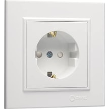 Makel Karea Çocuk Korumalı Topraklı Priz Beyaz Modül+Kapak+Çerçe Makel Karea Çocuk Korumalı Topraklı Priz Beyaz Modül+Kapak+Çerçe