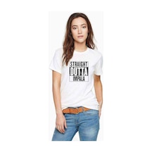 Pubg Straıght Outta Impala Baskılı Beyaz Kadın Tshirt