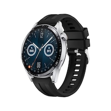 Sneezy Huawei Watch Gt3 46mm Gt2 46mm İle Uyumlu Spor Silikon Metal Tokalı Soft Saat Kordonu