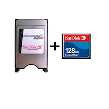 Sandisk 128Mb Compact Flash Kart +Pcmcıa Adaptör Cnc Torna Uyumlu