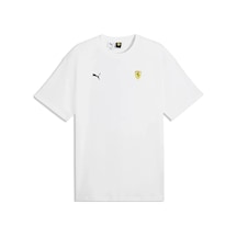 Puma Ferrari Car Graphic Tee 2 Erkek Beyaz T-shirt & Polo