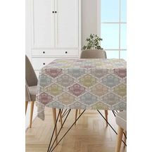 Çok Renkli Damask Dokuma Leke Tutmaz Masa Örtüsü Mso416n11