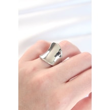 Ezoconcept Silver Renk Ayarlanabilir Kavisli Ayna Yüzük Çok Renkli