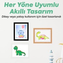 Çocuk Resim Sanat Çerçevesi Mıknatıslı Kapaklı, Duvara Asılabilir, Etkinlik Sergileme Çerçevesi, Çocuk Çizimleri İçin Katlanabilir Çerçeve, A4 Beyaz